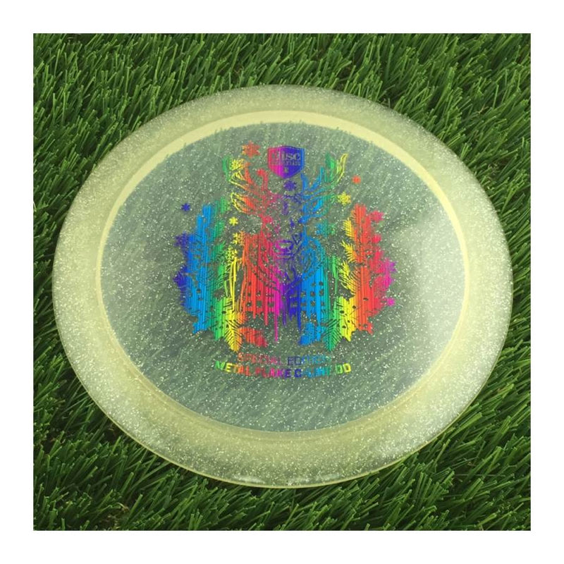 Discmania C-Line Metal Flake DD Reinvented with Holiday Reindeer Special Edition Stamp - 175g - Translucent Off Clear