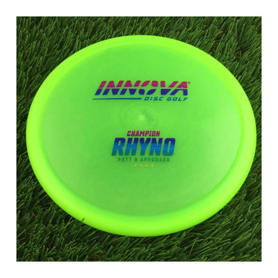 Innova Champion Rhyno with Burst Logo Stock Stamp - 175g - Translucent Green