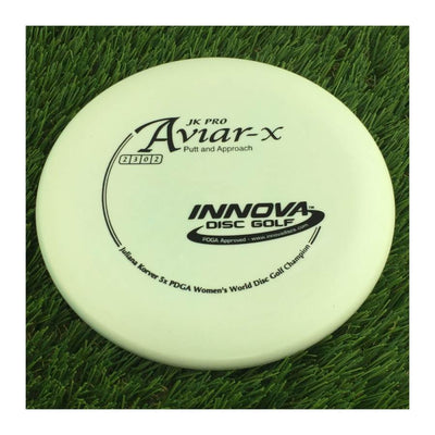 Innova Pro JK Aviar-x with Juliana Korver 5x PDGA Women's World Disc Golf Champion Stamp - 172g - Solid White