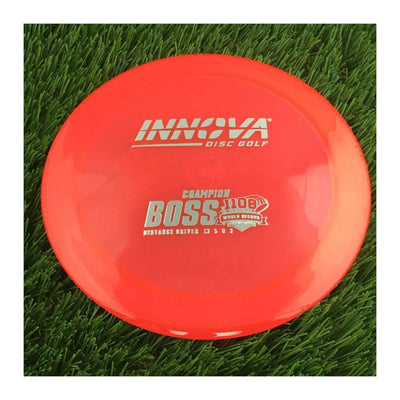 Innova Champion Boss with Burst Logo Stock 1108 Feet World Record Stamp - 171g - Translucent Red
