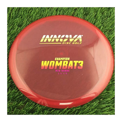 Innova Champion Wombat3 with Burst Logo Stock Stamp - 172g - Translucent Red