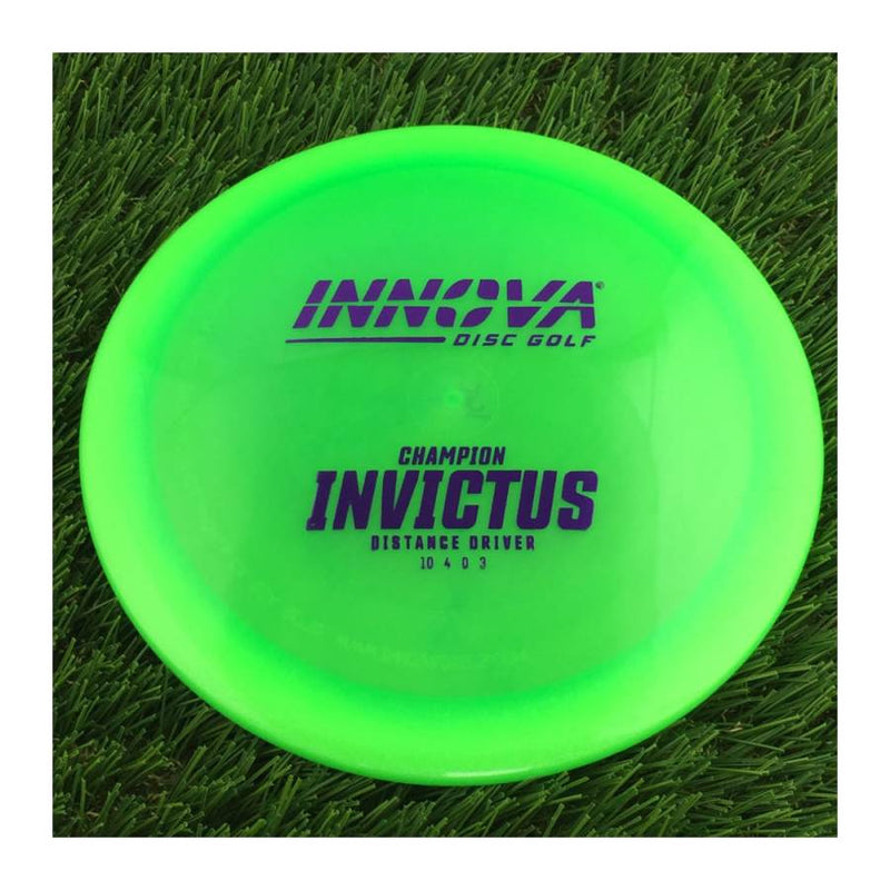 Innova Champion Invictus with Burst Logo Stock Stamp - 166g - Translucent Green