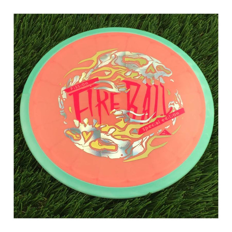 Axiom Fission Fireball 9|4|0|3.5 with Special Edition Fireball Art by Mike Inscho Stamp - 162g - Solid Salmon Pink
