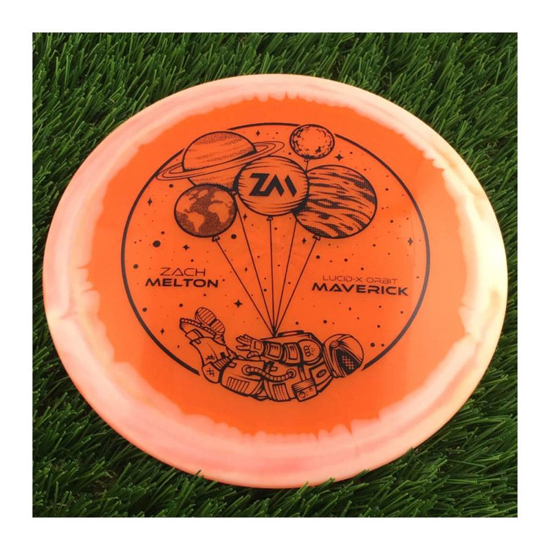 Dynamic Discs Lucid-X Orbit Maverick with Zach Melton Team Series 2024 Stamp - 174g - Translucent Orange