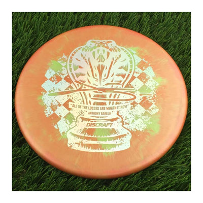 Discraft Titanium Color Shift Zone with Anthony Barela Chess.com Champion - "All Of The Losses Are Worth It Now" Stamp - 174g - Solid Orange