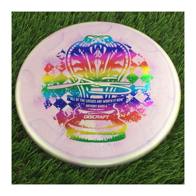 Discraft Titanium Color Shift Zone with Anthony Barela Chess.com Champion - "All Of The Losses Are Worth It Now" Stamp - 174g - Solid Pink