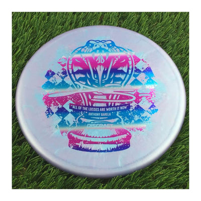 Discraft Titanium Color Shift Zone with Anthony Barela Chess.com Champion - "All Of The Losses Are Worth It Now" Stamp - 174g - Solid Purple