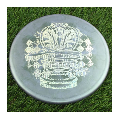 Discraft Titanium Color Shift Zone with Anthony Barela Chess.com Champion - "All Of The Losses Are Worth It Now" Stamp - 174g - Solid Muted Purple