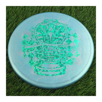 Discraft Titanium Color Shift Zone with Anthony Barela Chess.com Champion - "All Of The Losses Are Worth It Now" Stamp - 174g - Solid Blue