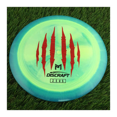 Discraft ESP Swirl Zeus with Paul McBeth 6X World Champ Claw Stamp - 170g - Solid Teal Blue