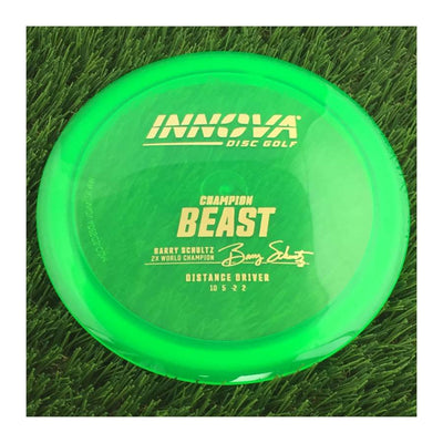 Innova Champion Beast with Burst Logo Barry Schultz 2X World Champion Stamp - 171g - Translucent Green