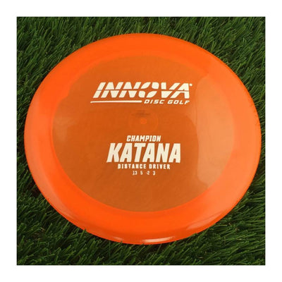 Innova Champion Katana with Burst Logo Stock Stamp - 165g - Translucent Orange