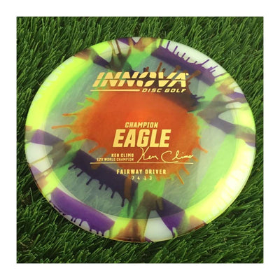 Innova Champion I-Dye Eagle with Ken Climo 12x World Champion Burst Logo Stamp - 175g - Translucent Dyed
