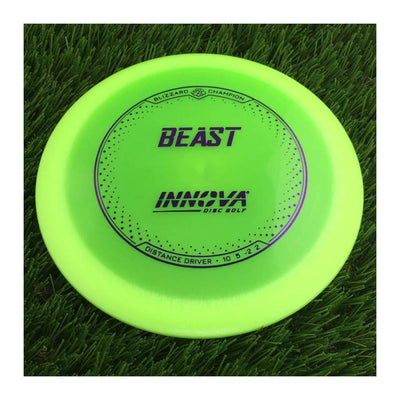 Innova Champion Blizzard Beast with Burst Logo Stock Stamp - 139g - Translucent Green