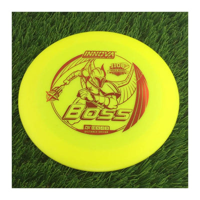 Innova DX Boss with 1108 Feet World Record Distance Model Stamp - 159g - Solid Yellow