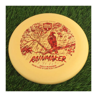 Discmania D-Line Flex 3 Color Glow Rainmaker with Creator Series Eagle McMahon 2023 Stamp - 173g - Solid Pastel Orange