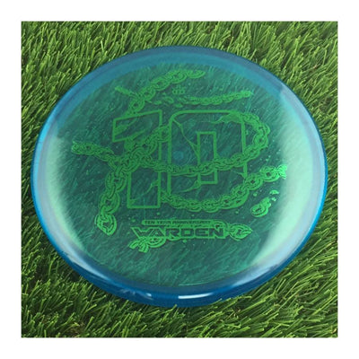 Dynamic Discs Lucid Ice Warden with Ten Year Anniversary Edition Breaking Chains Stamp - 176g - Translucent Blue