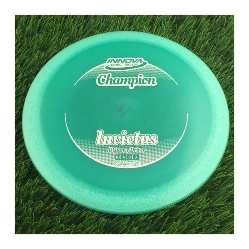 Innova Champion Invictus with Circle Fade Stock Stamp - 167g - Translucent Turquoise Blue