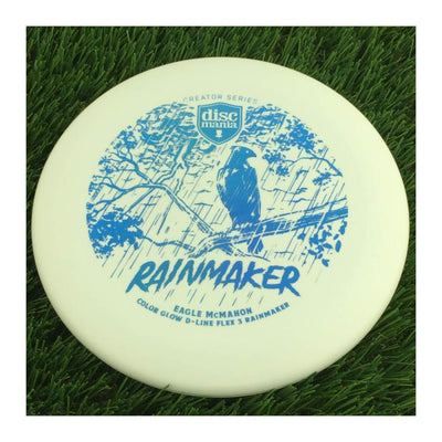 Discmania D-Line Flex 3 Color Glow Rainmaker with Creator Series Eagle McMahon 2023 Stamp - 176g - Solid White