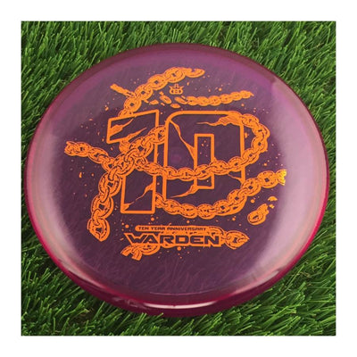 Dynamic Discs Lucid Ice Warden with Ten Year Anniversary Edition Breaking Chains Stamp - 176g - Translucent Purple