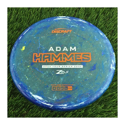 Discraft Jawbreaker Z FLX Zone with Adam Hammes 2024 Tour Series Stamp - 172g - Translucent Blue