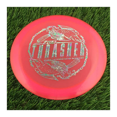Discraft Elite Z Glo Thrasher with 2023 Ledgestone Edition - Wave 2 Stamp - 174g - Translucent Pink