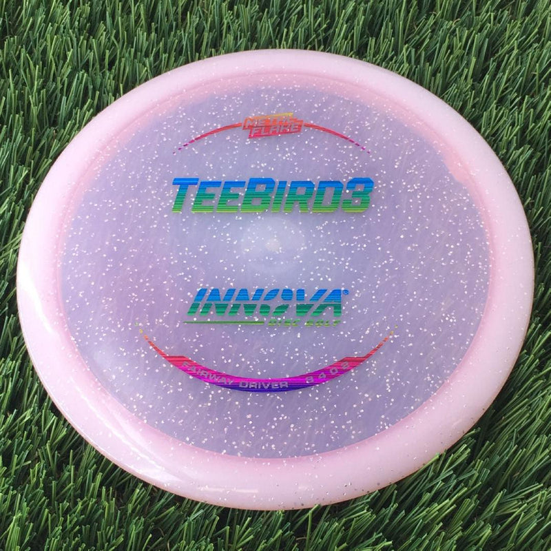 Innova Champion Metal Flake Teebird3 with Burst Logo Stock Stamp - 175g - Translucent Light Pink