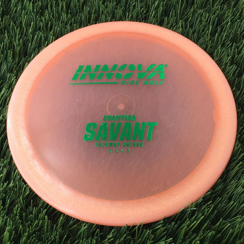Innova Champion Savant with Burst Logo Stock Stamp - 158g - Translucent Light Orange