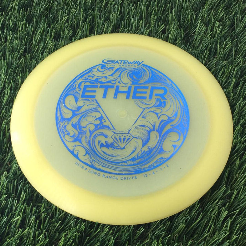 Gateway Diamond Ether with Swirly Waves Stamp - 175g - Translucent Off Yellow