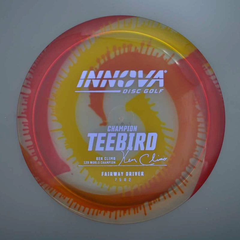 Innova Champion I-Dye Teebird with Ken Climo 12x World Champion Burst Logo Stamp- 168.9 Dyed