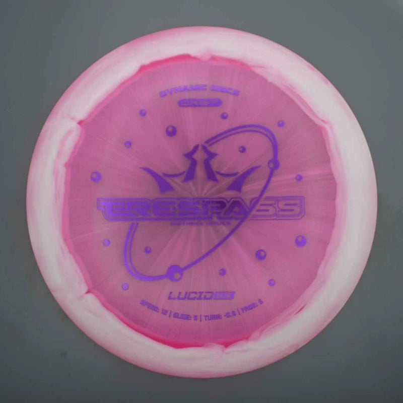 Dynamic Discs Lucid Ice Orbit Trespass with Bubbles Stock Stamp- 174.4 Pink