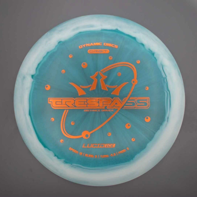 Dynamic Discs Lucid Ice Orbit Trespass with Bubbles Stock Stamp- 174.8 Blue