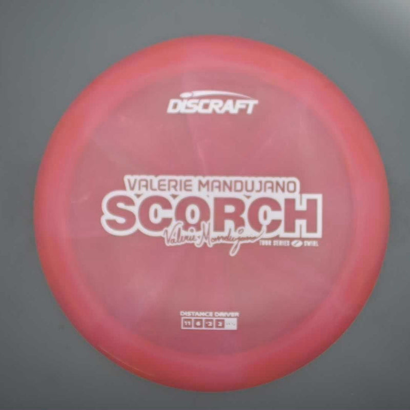 Discraft Elite Z Swirl Scorch with Valerie Mandujano 2025 Tour Series Stamp- 175.2 Pink