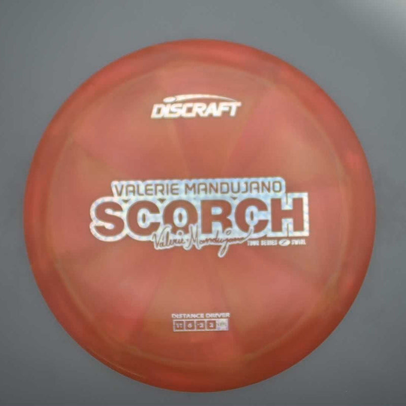 Discraft Elite Z Swirl Scorch with Valerie Mandujano 2025 Tour Series Stamp- 174.7 Orange