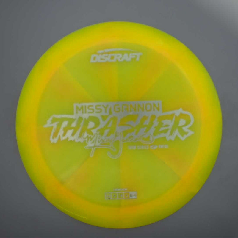 Discraft Elite Z Swirl Thrasher with Missy Gannon 2025 Tour Series Stamp- 174.4 Yellow