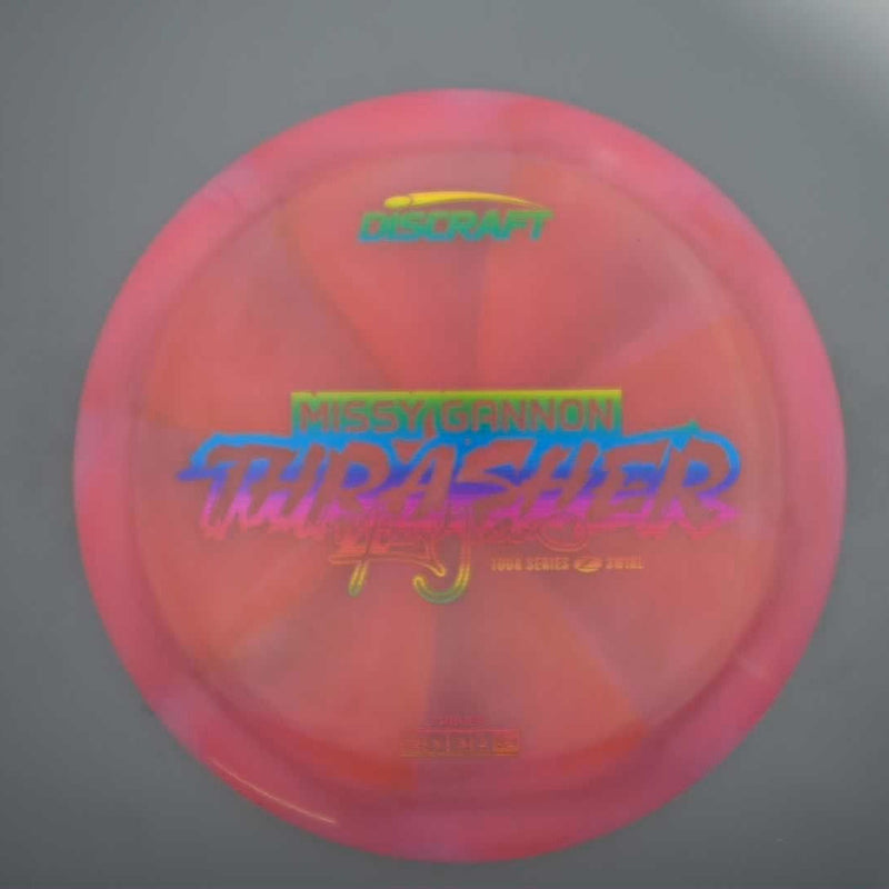 Discraft Elite Z Swirl Thrasher with Missy Gannon 2025 Tour Series Stamp- 173.8 Pink