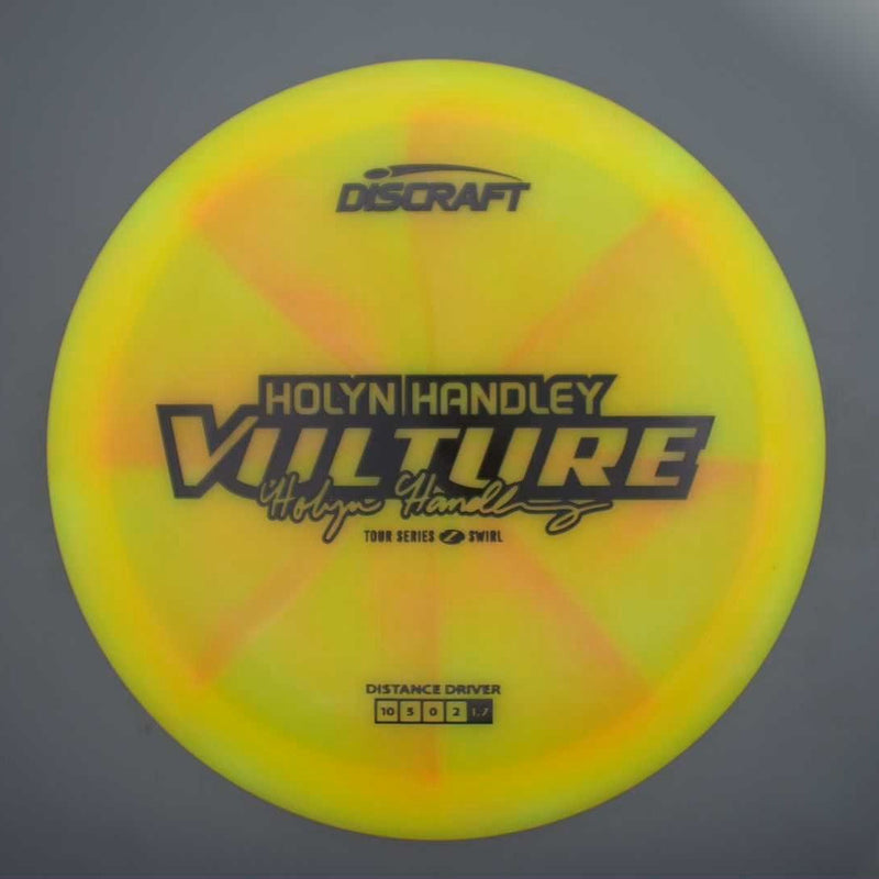 Discraft Elite Z Swirl Vulture with Holyn Handley 2025 Tour Series Stamp- 172.4 Yellow