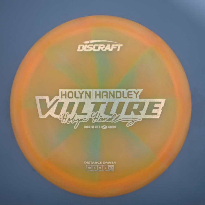 Discraft Elite Z Swirl Vulture with Holyn Handley 2025 Tour Series Stamp- 174.2 Orange