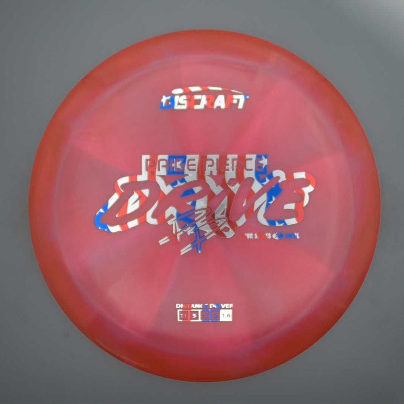 Discraft Elite Z Swirl Drive with Paige Pierce 2025 Tour Series Stamp- 174.7 Red