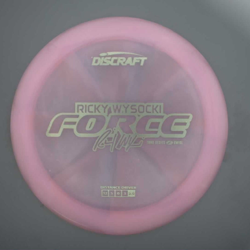 Discraft Elite Z Swirl Force with Ricky Wysocki 2025 Tour Series Stamp- 175.8 Pink