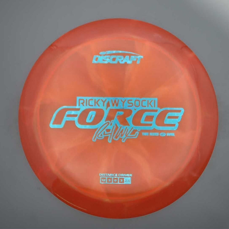 Discraft Elite Z Swirl Force with Ricky Wysocki 2025 Tour Series Stamp- 175.7 Orange