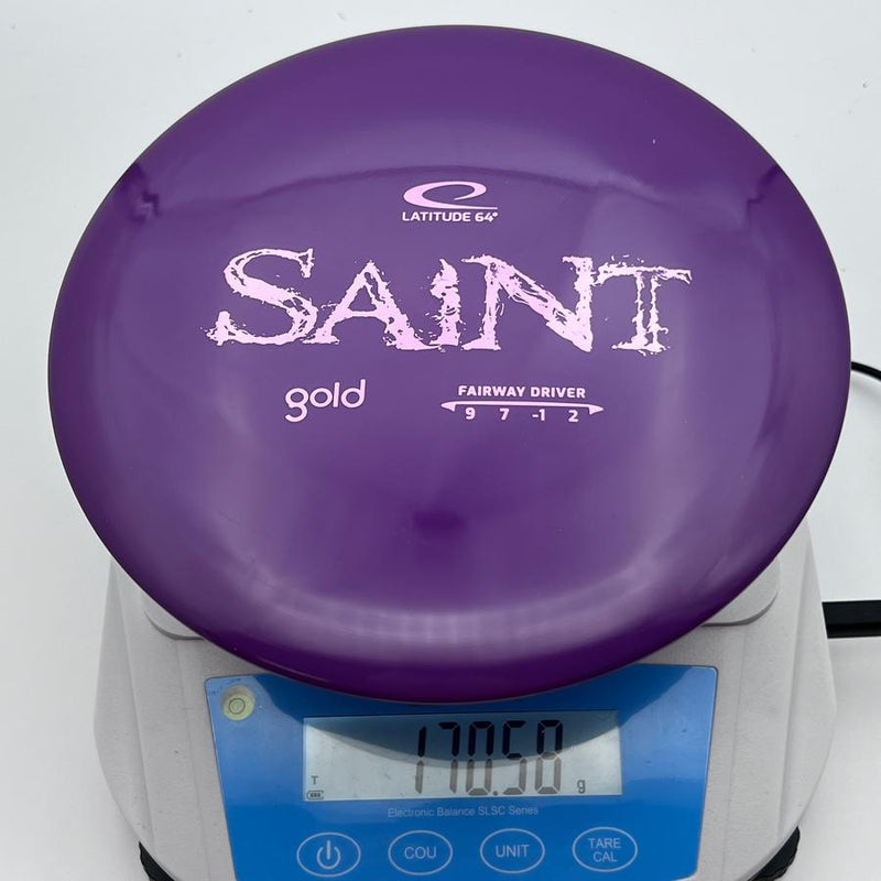 Latitude 64 Gold Line Saint with Distressed Stock Stamp- 170.6 Purple