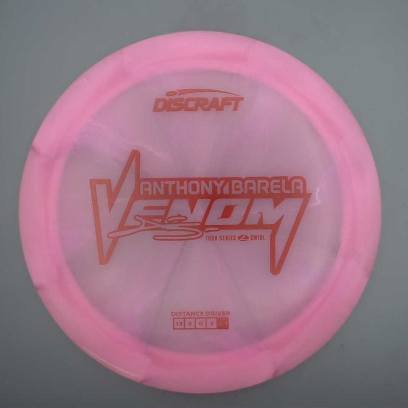 Discraft Elite Z Swirl Venom with Anthony Barela 2025 Tour Series Stamp- 177.4 Pink