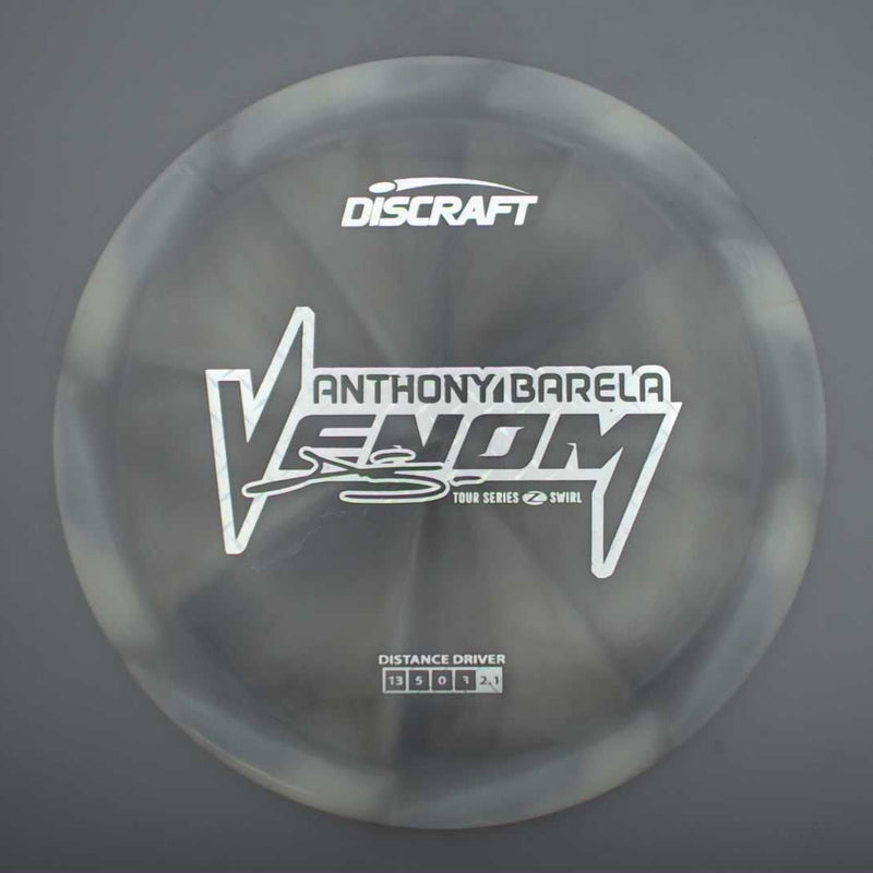 Discraft Elite Z Swirl Venom with Anthony Barela 2025 Tour Series Stamp- 176.2 Grey
