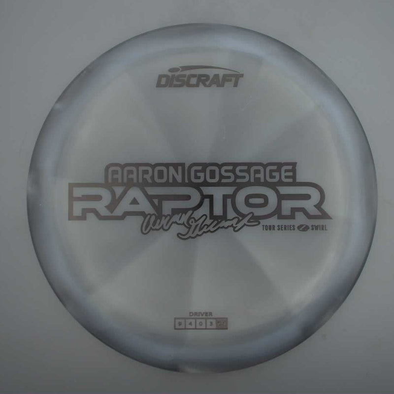 Discraft Elite Z Swirl Raptor with Aaron Gossage 2025 Tour Series Stamp- 174 Grey