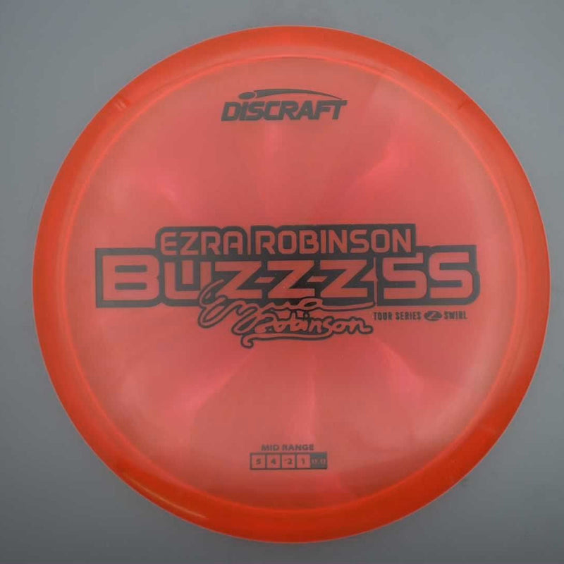 Discraft Elite Z Swirl BuzzzSS with Ezra Robinson 2025 Tour Series Stamp- 179.2 Orange