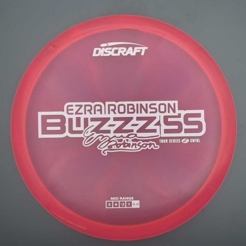 Discraft Elite Z Swirl BuzzzSS with Ezra Robinson 2025 Tour Series Stamp- 178.8 Pink