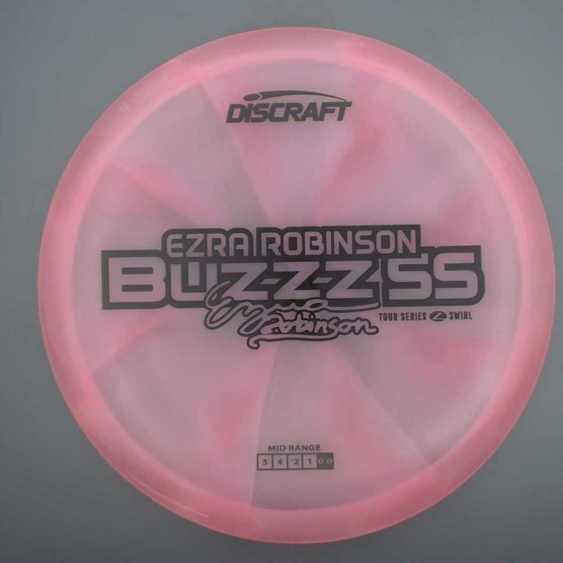 Discraft Elite Z Swirl BuzzzSS with Ezra Robinson 2025 Tour Series Stamp- 177.7 Pink