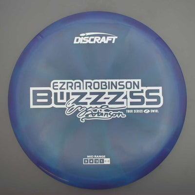 Discraft Elite Z Swirl BuzzzSS with Ezra Robinson 2025 Tour Series Stamp- 179.7 Blue