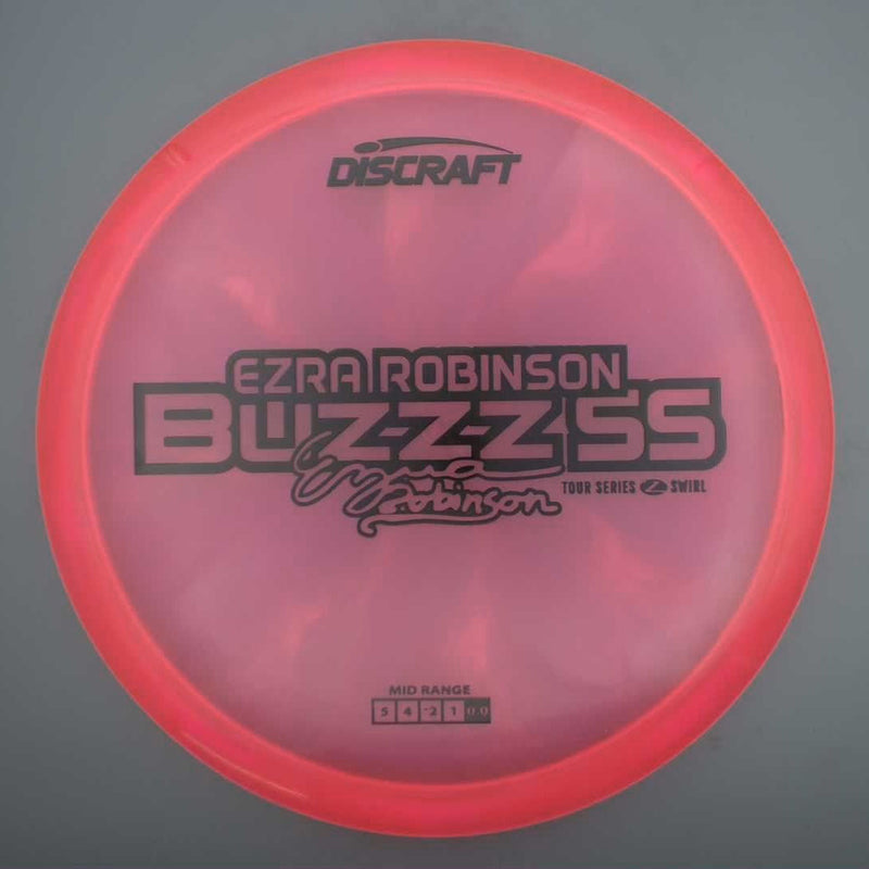 Discraft Elite Z Swirl BuzzzSS with Ezra Robinson 2025 Tour Series Stamp- 179.8 Pink